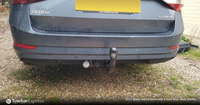 SKODA SUPERB FIXED SWAN NECK TOWBAR SUPERB HATCHBACK ESTATE 3V
