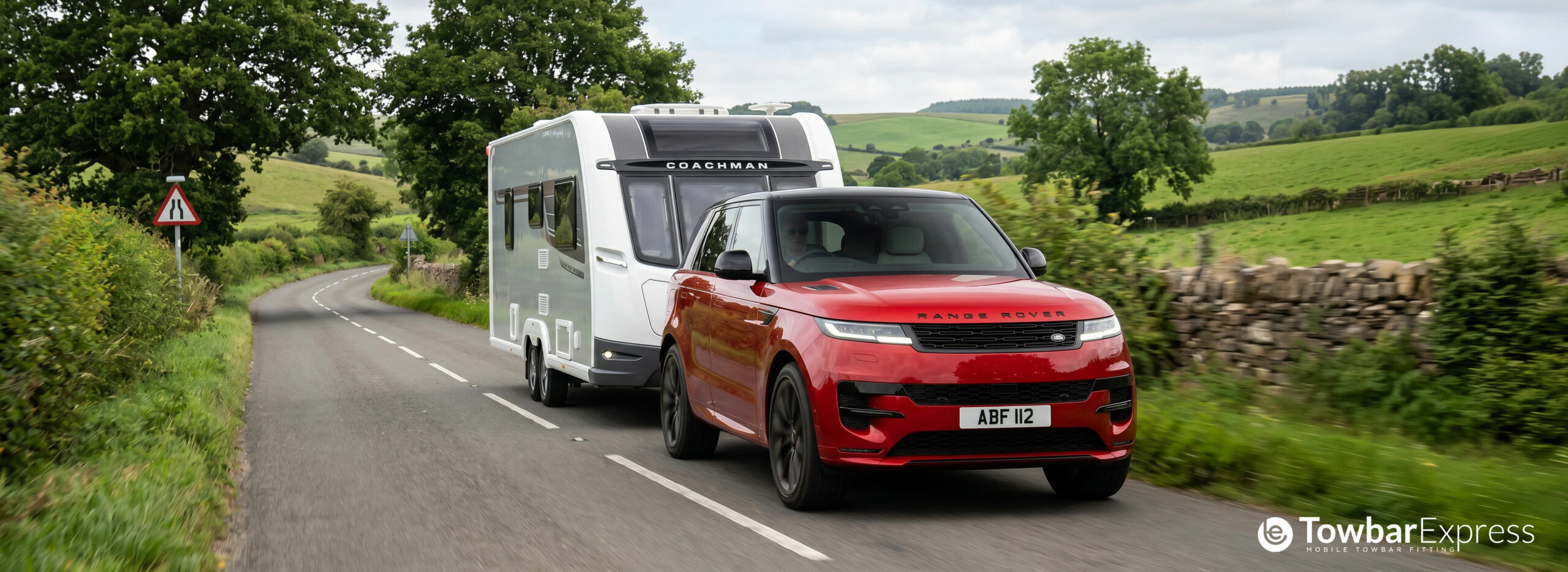 Range Rover Sport towing a Caravan