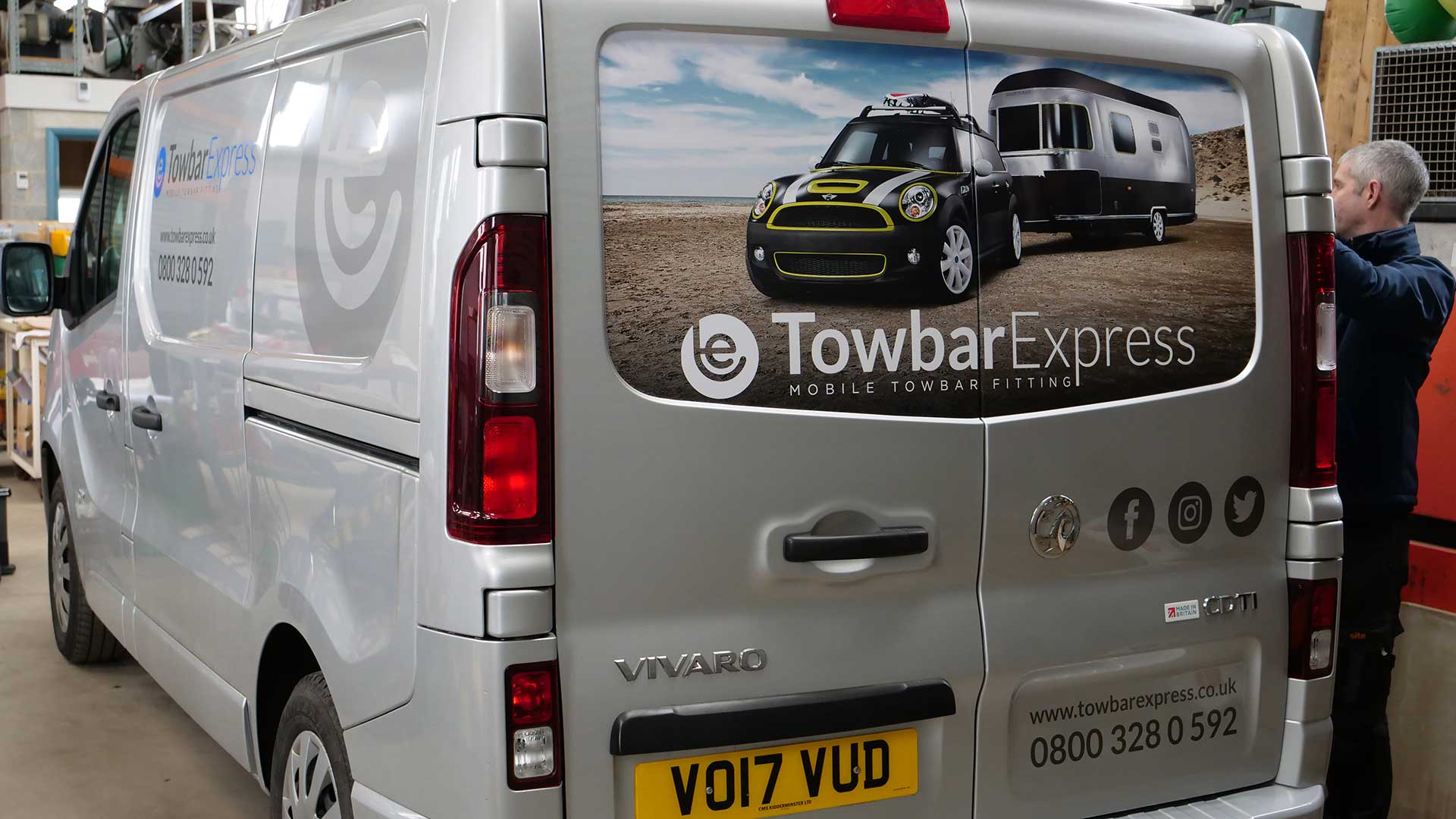 Towbar Express Van Signwriting